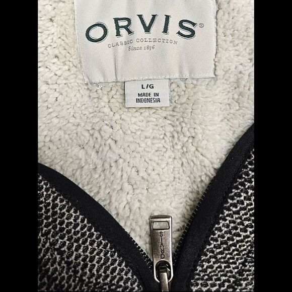 ORVIS Men's Thick & Warm 1/2 Zip-upβSherpa Outdoor Pullover - Picture 3 of 13